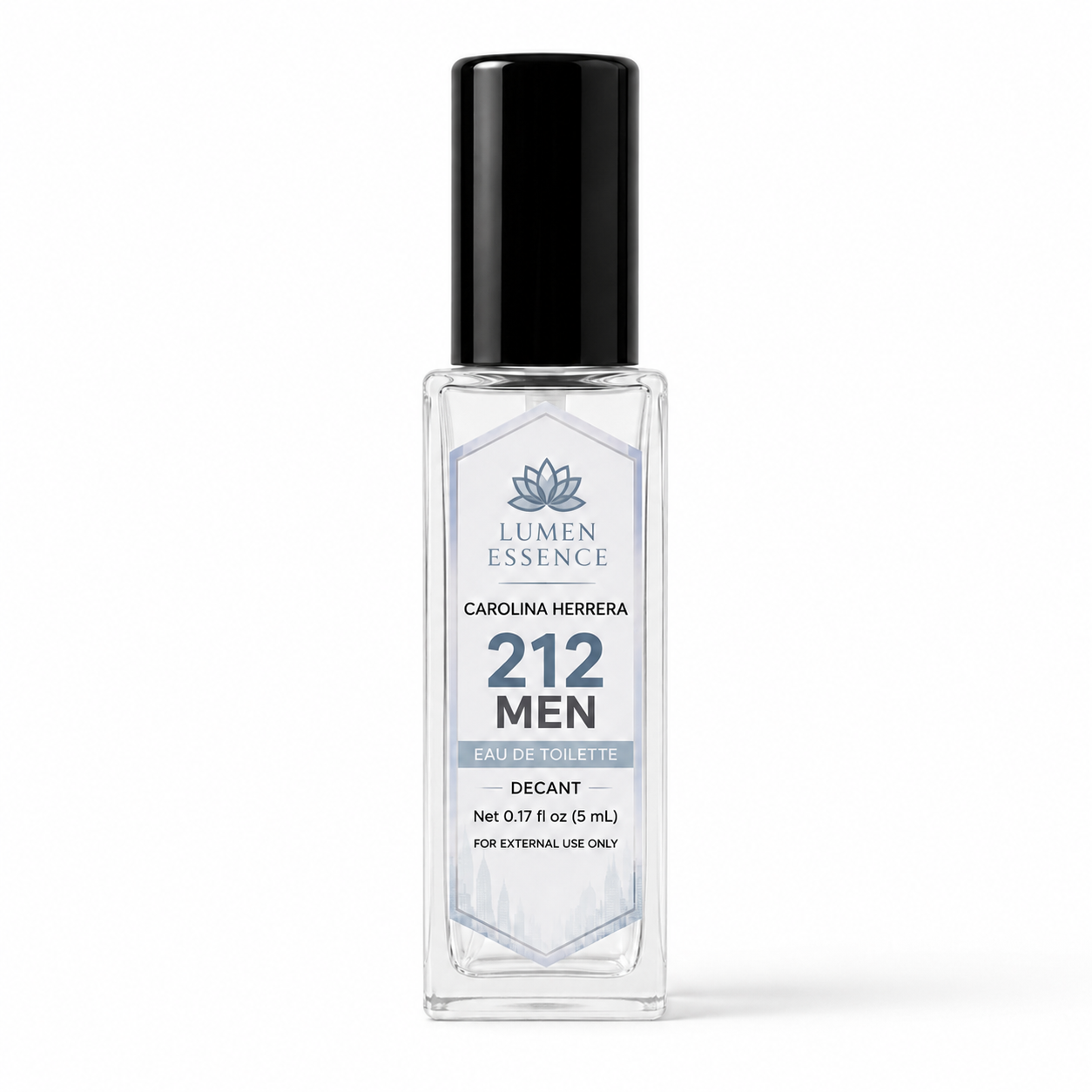 Carolina Herrera 212 Men NYC Eau de Toilette – 5 mL & 10 mL Decant by Lumen Essence