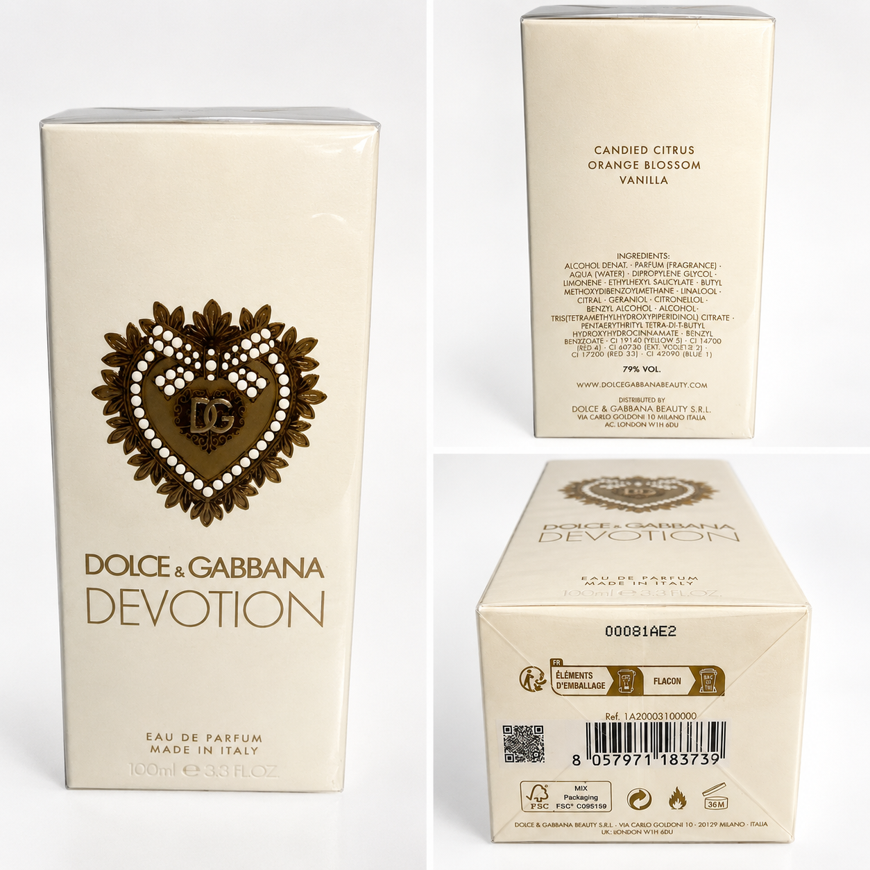 Dolce&Gabanna Devotion Eau de Parfum foe Woman 3.3 0z -100 ml