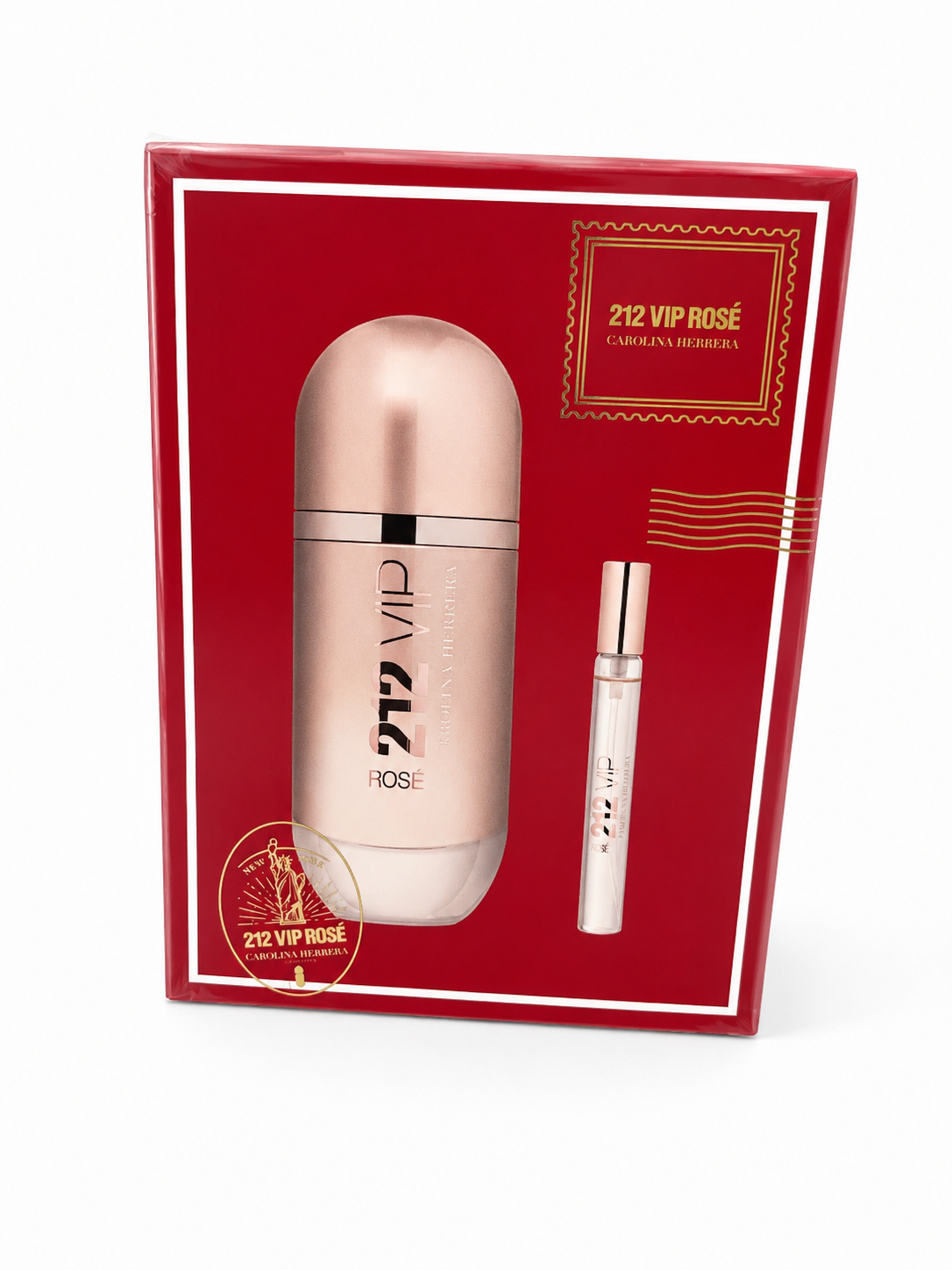 Carolina Herrera 212 VIP Rosé Gift Set for Women – EDP 2.7 oz + 0.34 oz Travel Spray