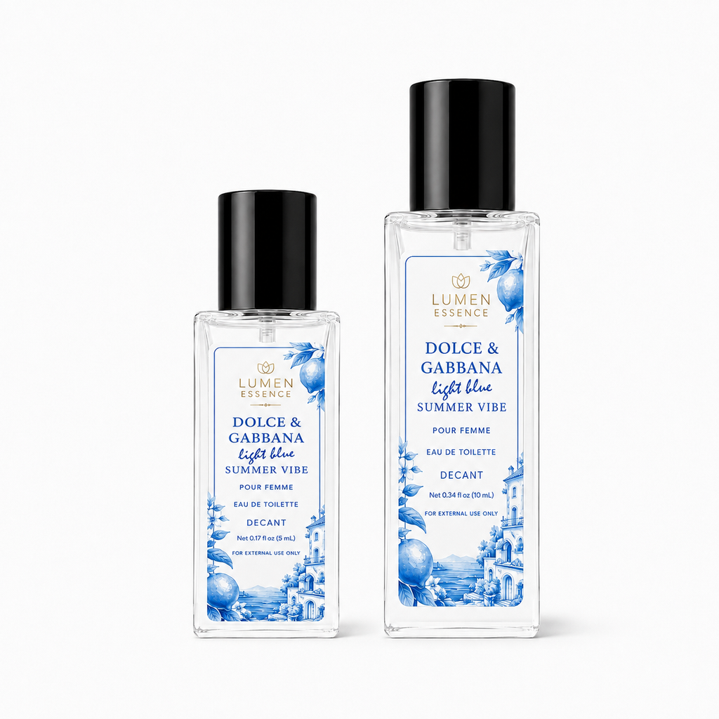 Dolce & Gabbana Light Blue Summer Vibes Pour Femme Eau de Toilette – 5 mL & 10 mL Decant by Lumen Essence