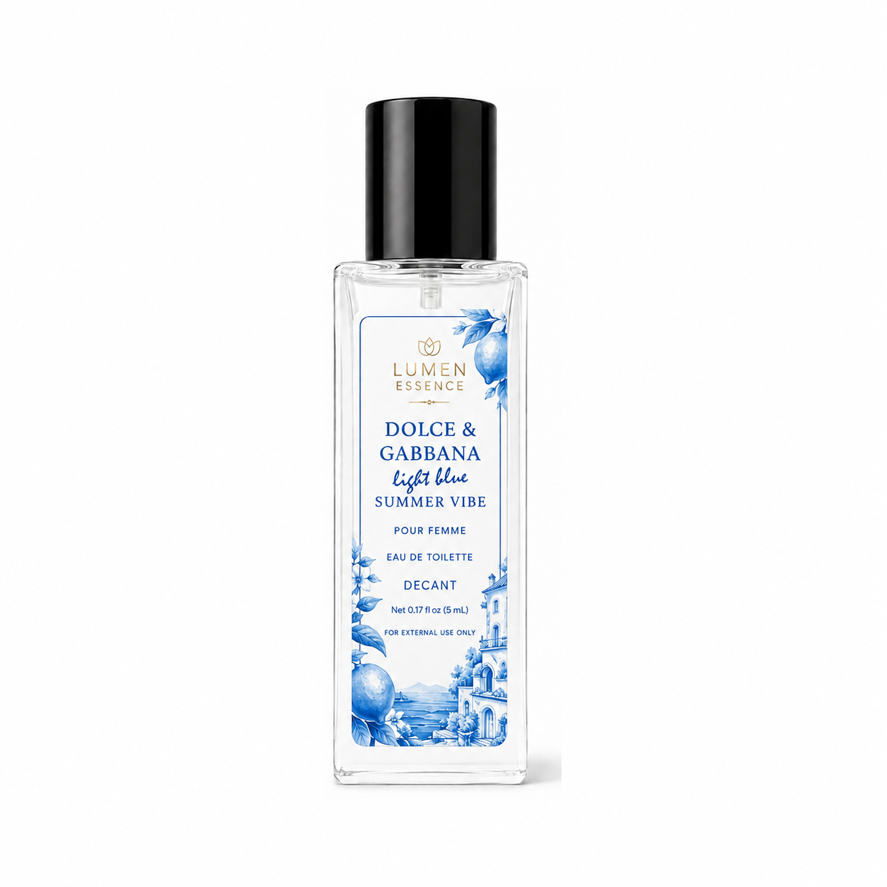 Dolce & Gabbana Light Blue Summer Vibes Pour Femme Eau de Toilette – 5 mL & 10 mL Decant by Lumen Essence