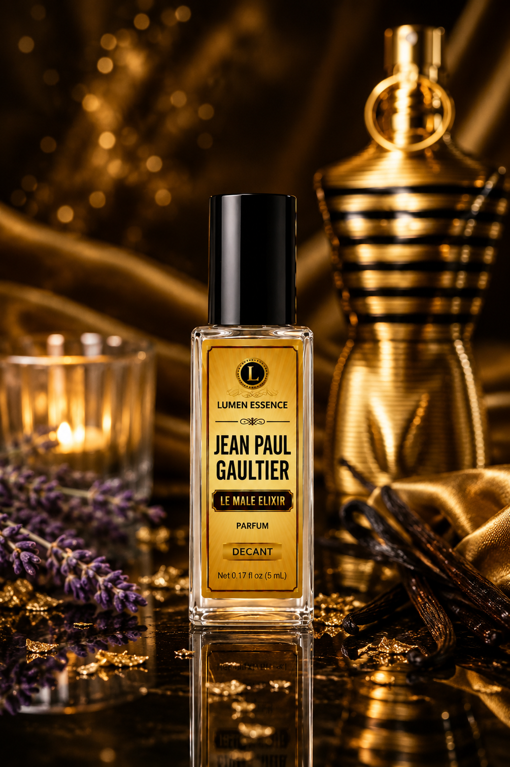 Jean Paul Gaultier Le Male Elixir Parfum – 5 mL & 10 mL Decant by Lumen Essence