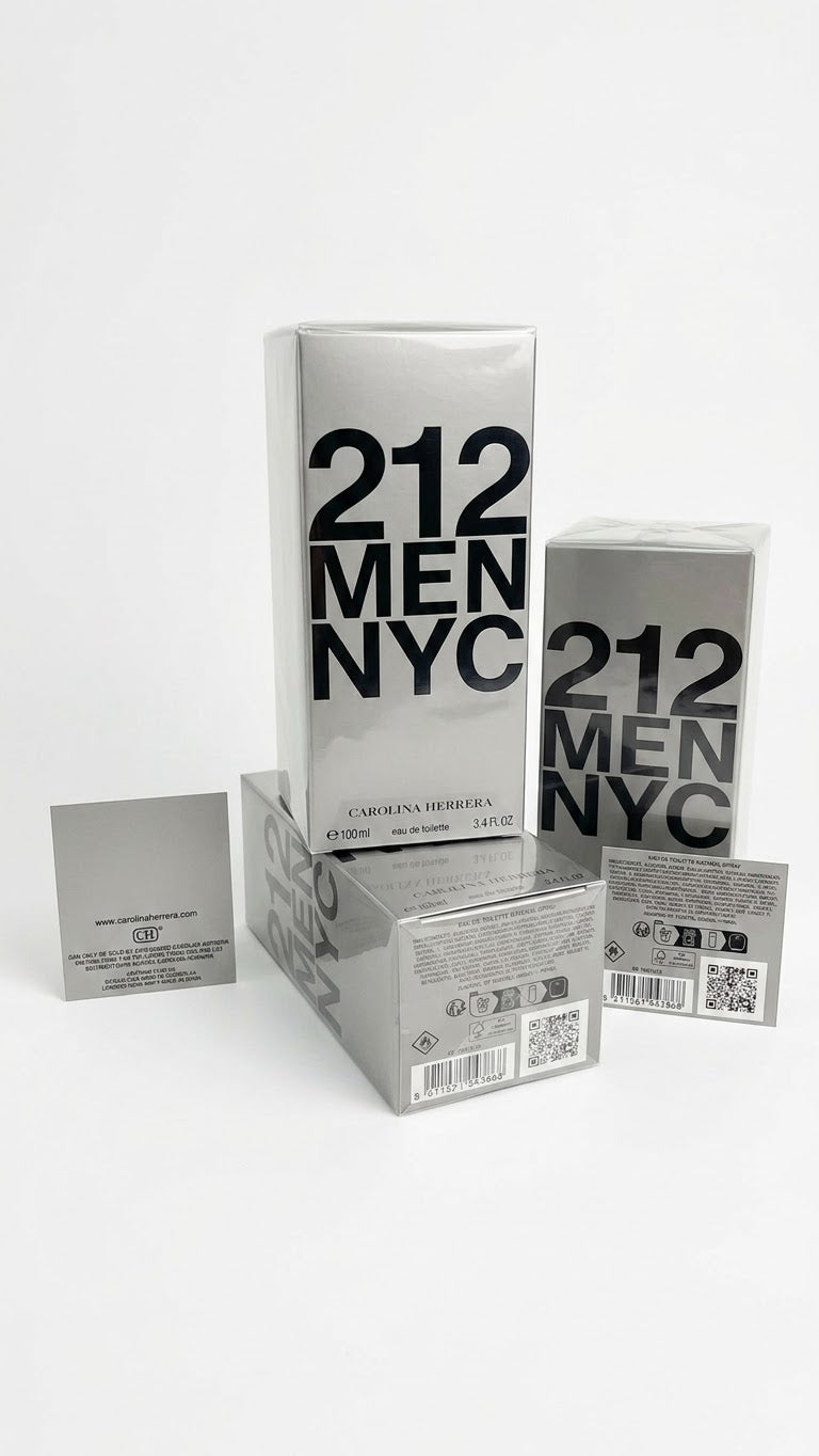 Carolina Herrera 212 Men NYC Eau de Toilette -3.4 oz / 100 ML -Men