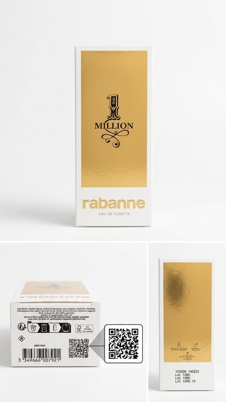 Rabanne 1 Million Eau de Toilette for Men 3.4 0z / 100 ML