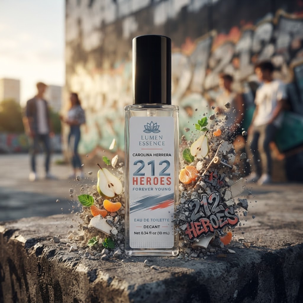 Carolina Herrera 212 Heroes Forever Young Eau de Toilette – 5 mL & 10 mL Decant by Lumen Essence