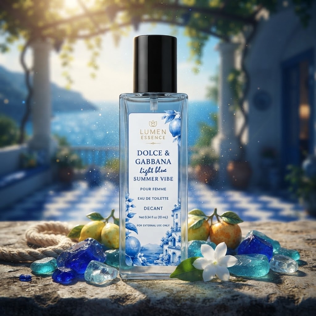 Dolce & Gabbana Light Blue Summer Vibes Pour Femme Eau de Toilette – 5 mL & 10 mL Decant by Lumen Essence